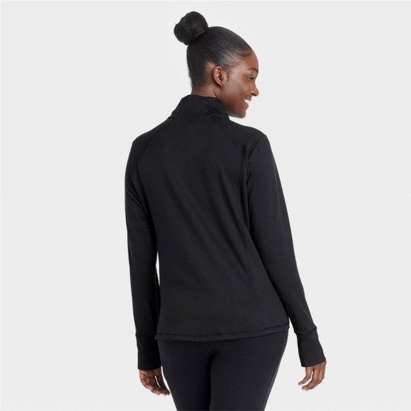 Women’s Zip Front Shacket all in motion Black - Picture 6 of 6